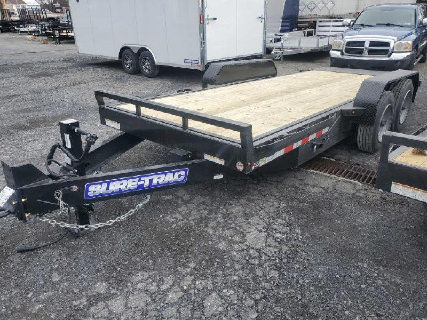 New 2023 Sure-Trac 7 x 18 Tilt Bed Equipment Trailer  16K