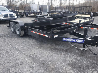 New 2023 Sure-Trac 7 x 18 Tilt Bed Equipment Trailer  16K