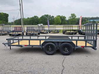 New 2025 GPS 7K 7X16 TANDEM AXLE UTILITY TRAILER WITH SET BACK JACK