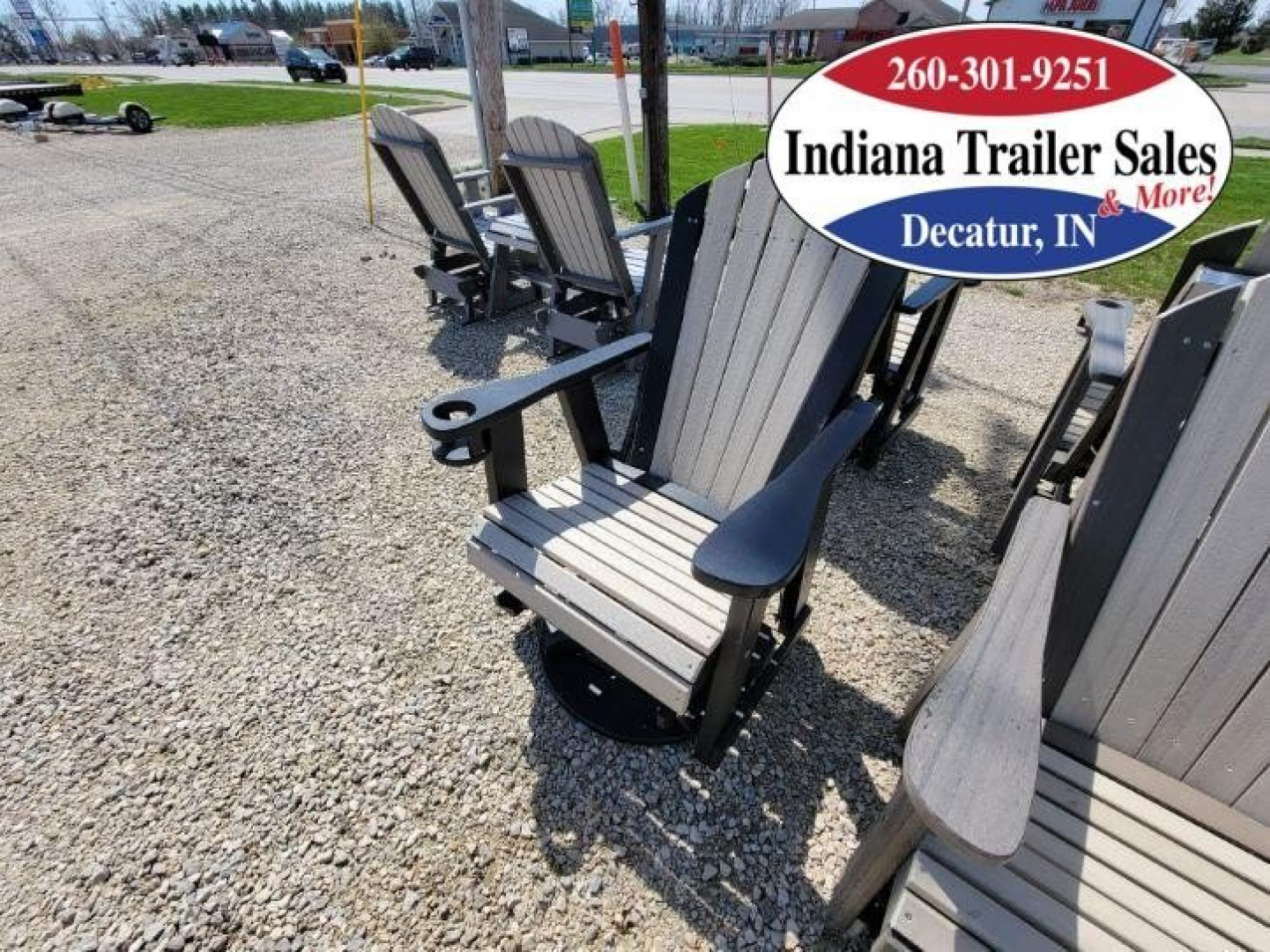 New Poly Furniture Single Glider with Swivel - Half Premium - Adirondack