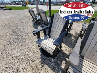 New Poly Furniture Single Glider with Swivel - Half Premium - Adirondack