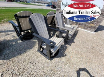New Poly Furniture Single Glider with Swivel - Half Premium - Adirondack