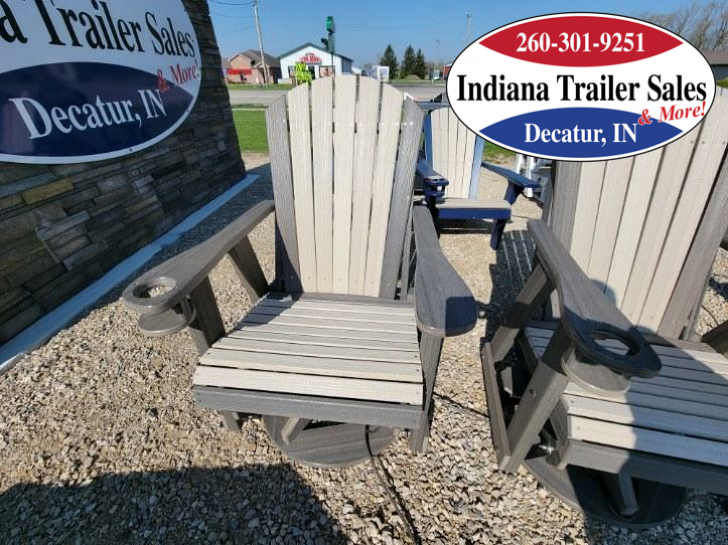 New Poly Furniture Single Glider with Swivel - Adirondack - Full Premium