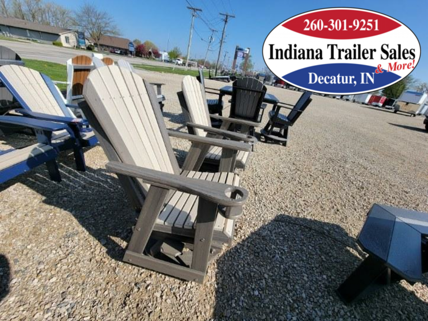 New Poly Furniture Single Glider with Swivel - Adirondack - Full Premium