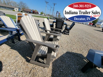 New Poly Furniture Single Glider with Swivel - Adirondack - Full Premium