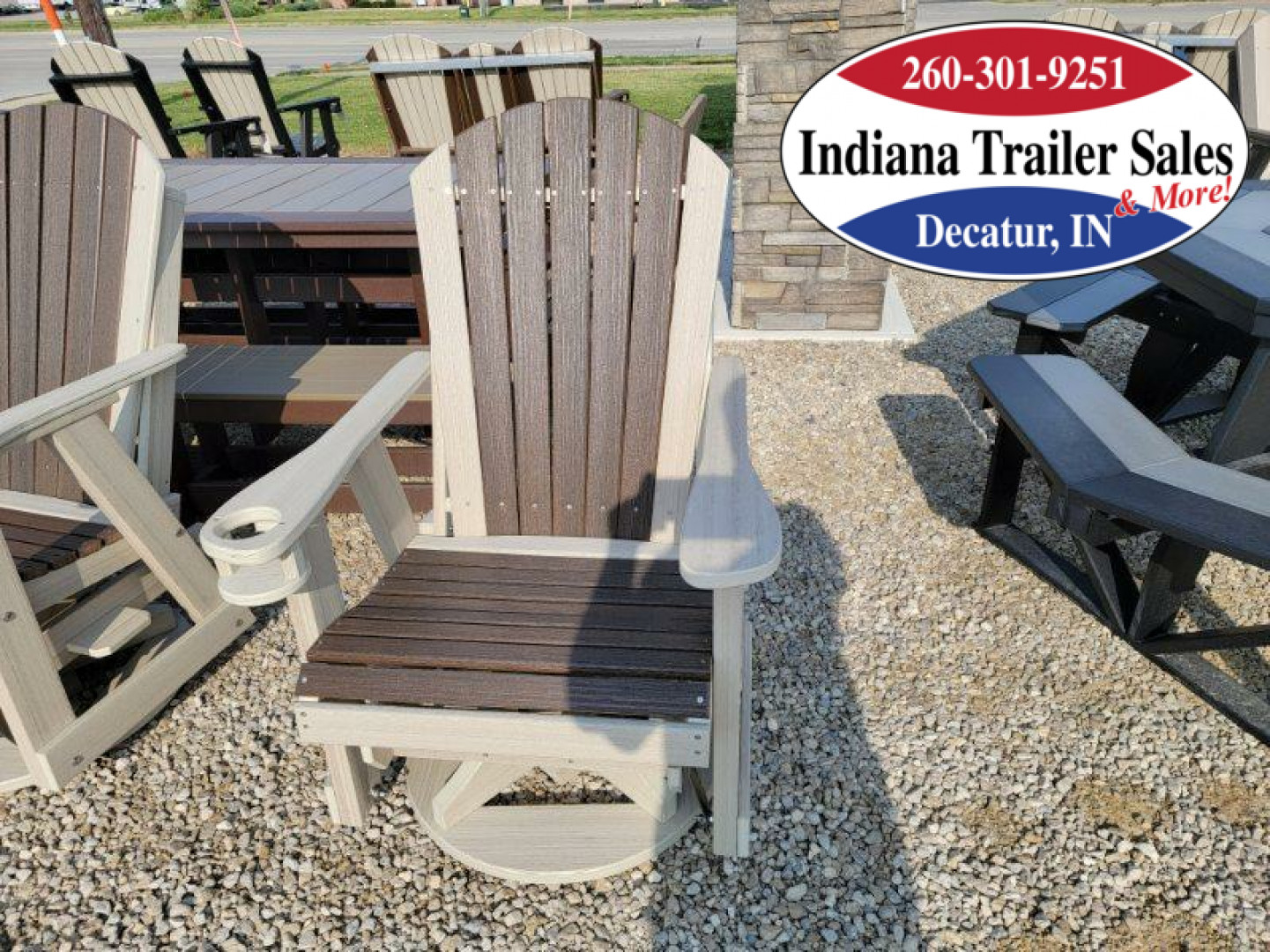 New Poly Furniture Single Glider with Swivel - Adirondack - Full Premium