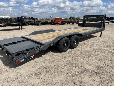 New 2026 Lamar Trailers 102X26 Gooseneck Lowboy Max Ramps 14K