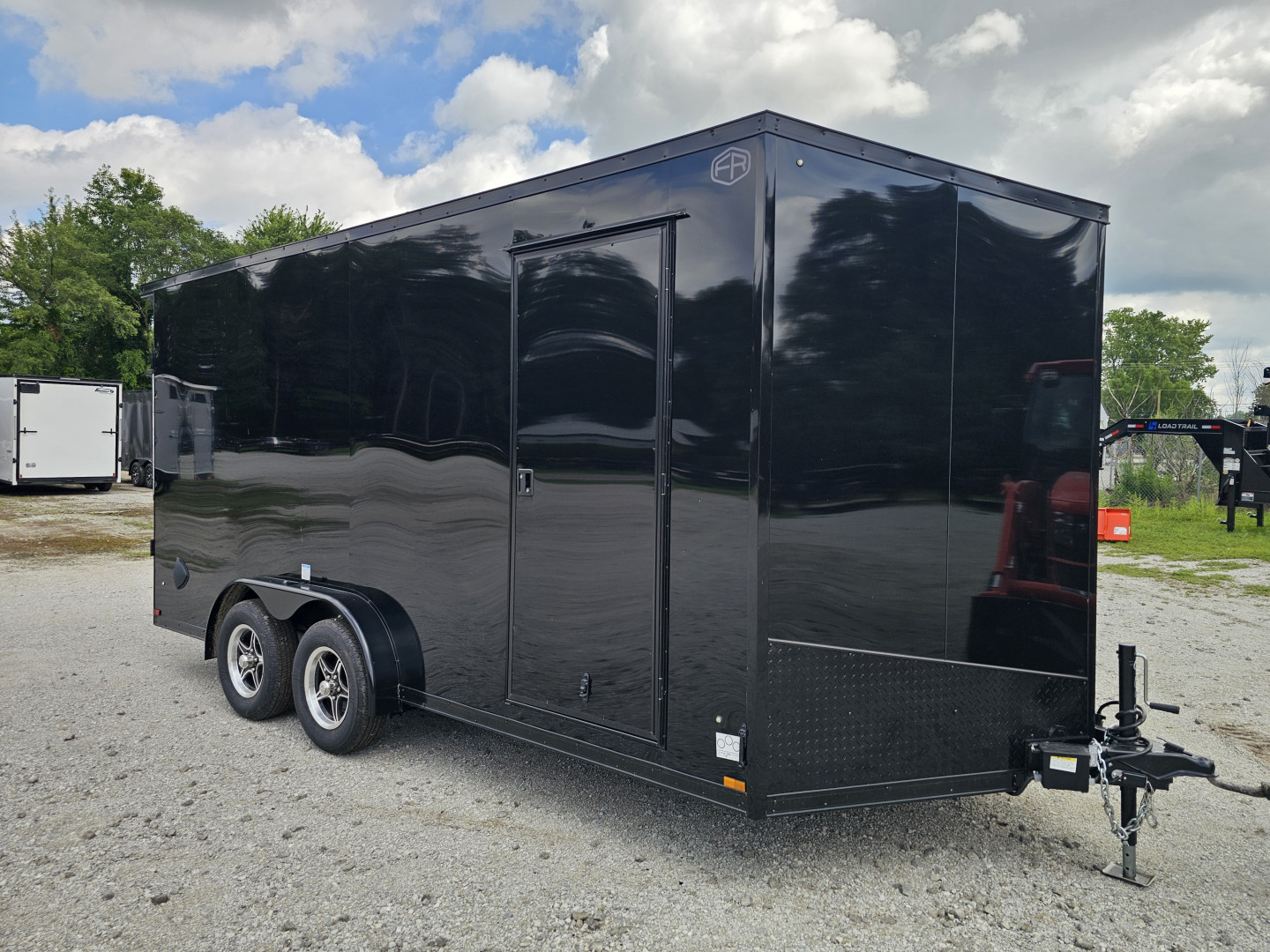 New 2026 US Cargo 7.5X16 7' TALL 080 POLYCOR BLACKOUT SCREWLESS ALUMINUM WHEELS SXS UTV GOLF CART ATV Cargo / Enclosed Trailer