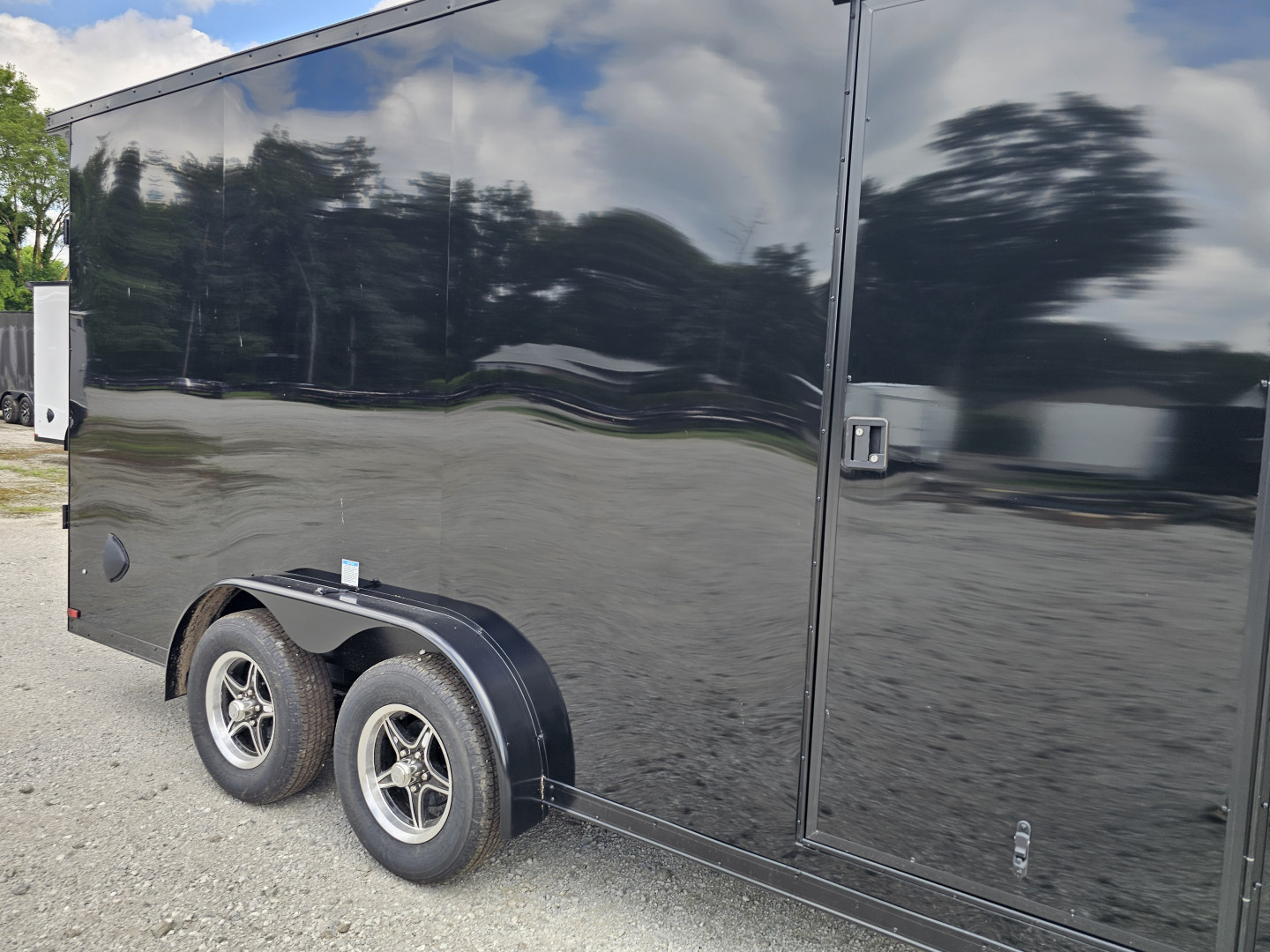 New 2026 US Cargo 7.5X16 7' TALL 080 POLYCOR BLACKOUT SCREWLESS ALUMINUM WHEELS SXS UTV GOLF CART ATV Cargo / Enclosed Trailer