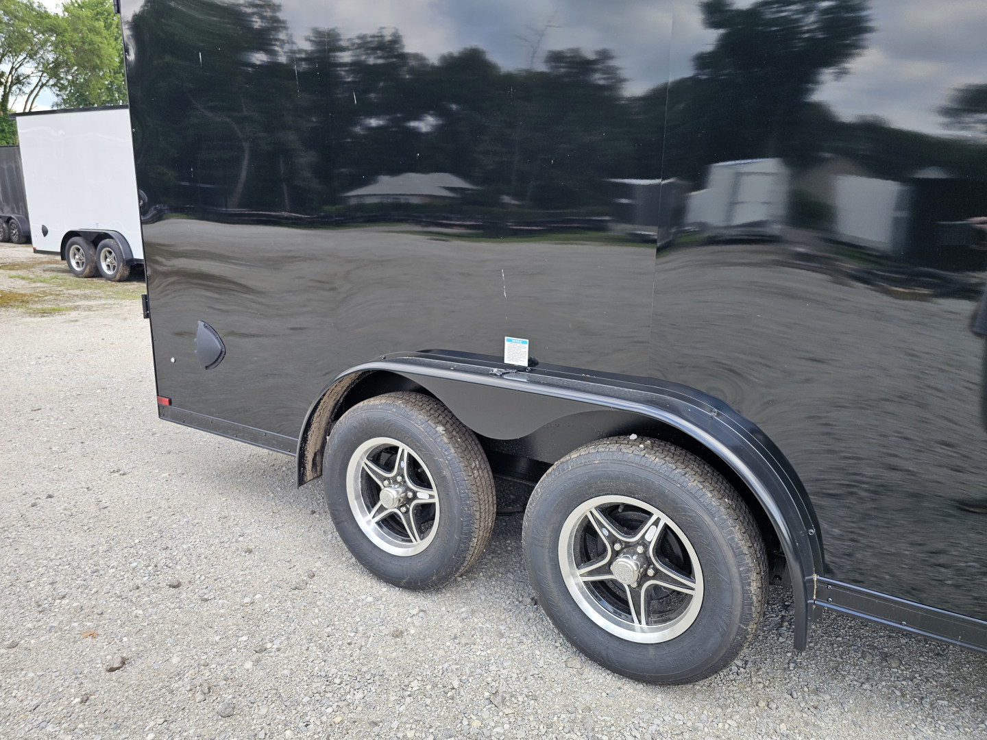 New 2026 US Cargo 7.5X16 7' TALL 080 POLYCOR BLACKOUT SCREWLESS ALUMINUM WHEELS SXS UTV GOLF CART ATV Cargo / Enclosed Trailer