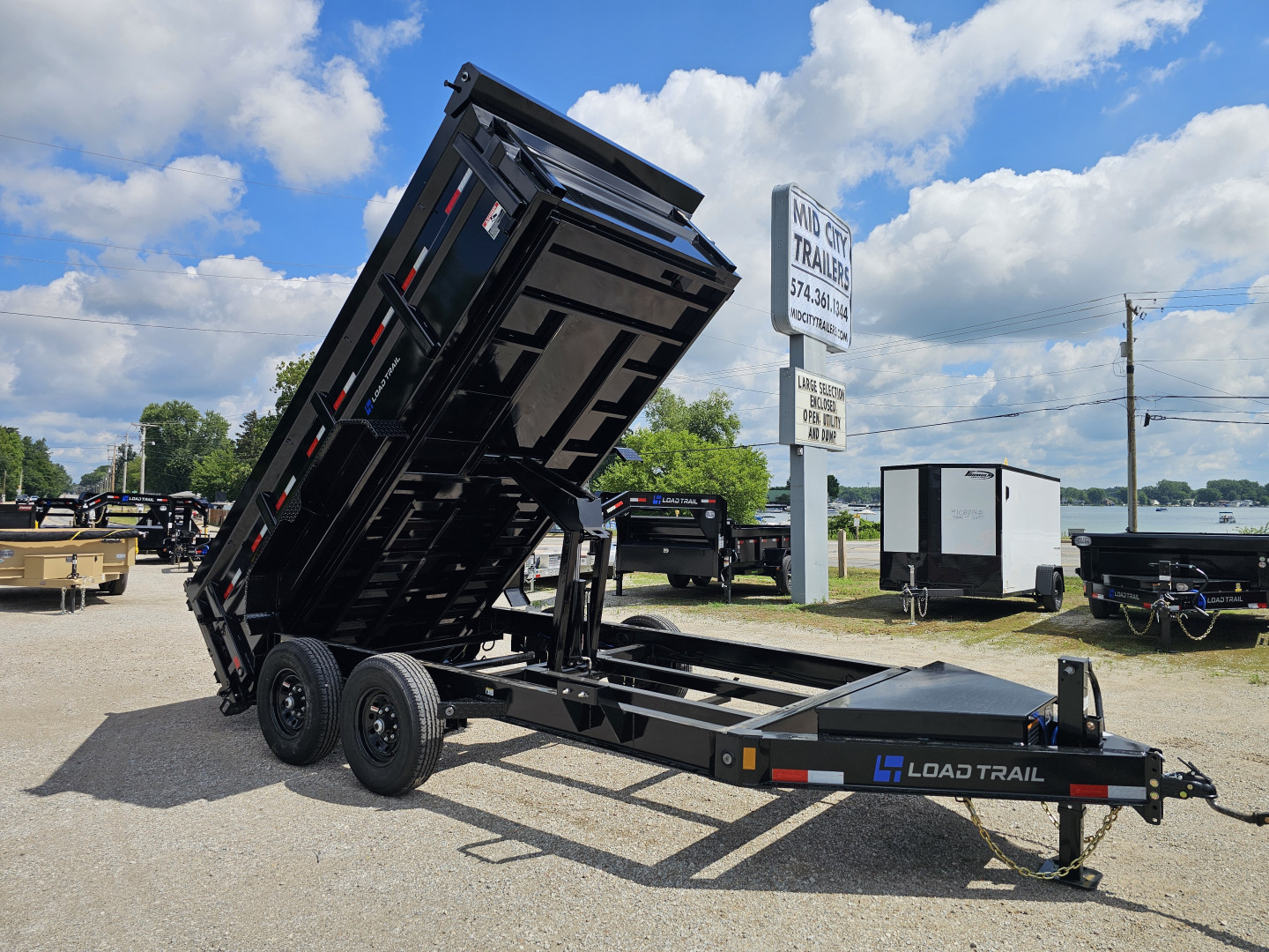 New 2025 BRAND NEW LOAD TRAIL 83" x 14' 36" SIDES Tandem Axle Dump Low-Pro Dump TRAILER Dump Trailer
