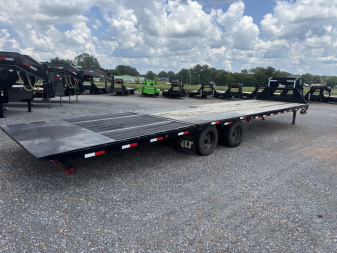 Used 2021 Load Trail 102"X34' 25.9K Hyd Tail Gooseneck Flatbed Trailer