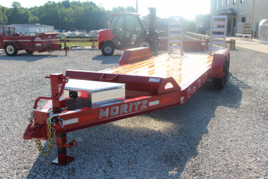 New 2025 Moritz ELBH 7' x 20' Low Pro - Aluminum Ramps - Equipment Trailer - 14000# GVW