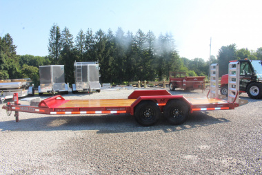 New 2025 Moritz ELBH 7' x 20' Low Pro - Aluminum Ramps - Equipment Trailer - 14000# GVW