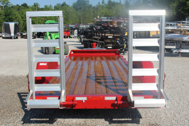 New 2025 Moritz ELBH 7' x 20' Low Pro - Aluminum Ramps - Equipment Trailer - 14000# GVW