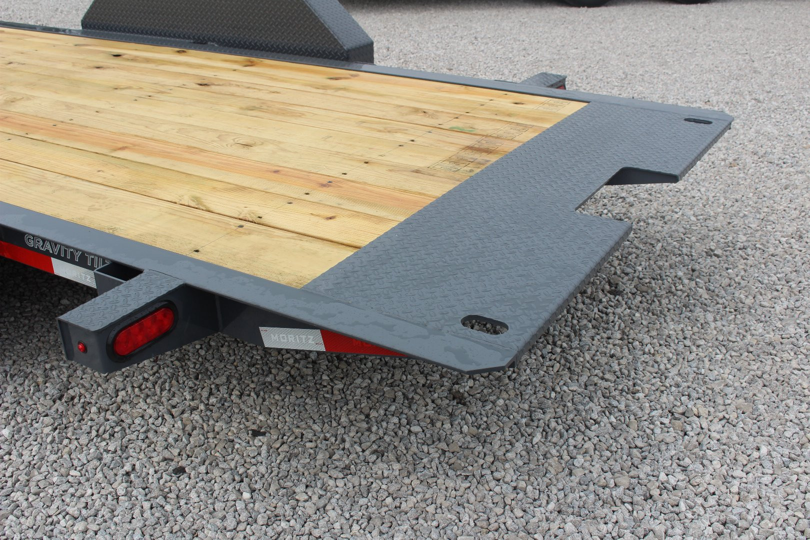 New 2025 Moritz 7' x 16' + 4' Low Pro - Gravity Tilt - Equipment Trailer - 16000# GVW