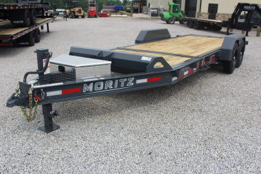 New 2025 Moritz 7' x 16' + 4' Low Pro - Gravity Tilt - Equipment Trailer - 16000# GVW