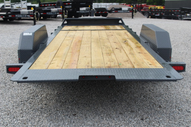 New 2025 Moritz 7' x 16' + 4' Low Pro - Gravity Tilt - Equipment Trailer - 16000# GVW