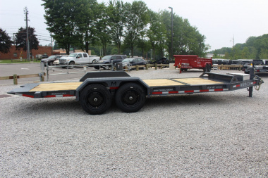 New 2025 Moritz 7' x 16' + 4' Low Pro - Gravity Tilt - Equipment Trailer - 16000# GVW