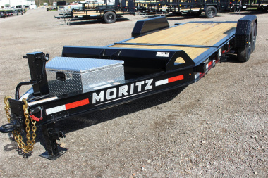 New 2025 Moritz 7' x 16' + 4' Low Pro - Gravity Tilt - Equipment Trailer - 14000# GVW