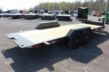 New 2025 Moritz 7' x 16' + 4' Low Pro - Gravity Tilt - Equipment Trailer - 14000# GVW