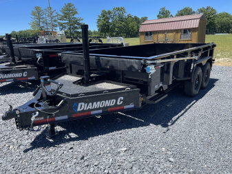 New 2024 Diamond C Trailers 82X14 LPT207 Telescopic 14.9k Dump Trailer