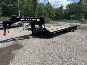 Used 2023 PJ Trailers 102X24+10 25.9K GOOSENECK Power Dove Tail