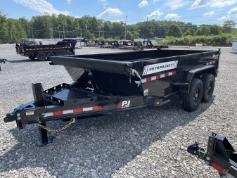 New PJ Trailers DT1J1492BSSK 7X14 LOW PRO 5 STAGE TELESCOPIC DUMP 15.4K Dump Trailer