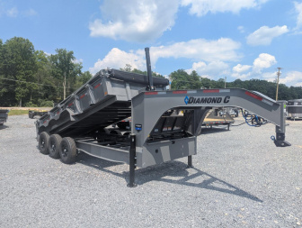 New 2025 Diamond C Trailers LPT307-GN  82x16 LOW PRO TELESCOPIC DUMP W/GOOSENECK W/3-7K AXLES 24K GVWR Dump Trailer