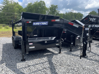 Used 2023 Sure-Trac 82X14 14K 4' SIDE WALL HD LPRO TELESCOPIC DUMP TRAILER Dump Trailer