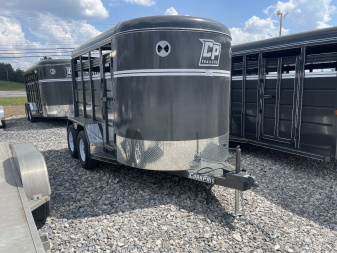 New 2025 CornPro 6.5X12 7K SB-12 6S LIVESTOCK TRAILER GRAY Stock / Stock Combo Trailer