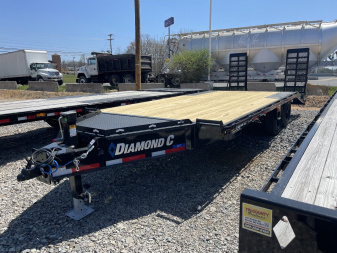 New 2025 Diamond C Trailers DEC208 102X20 DECKOVER EXTRA WIDE KNEE RAMPS Deckover Trailer