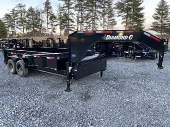 New 2025 Diamond C Trailers LPT207-GN 82X14 LOW PRO TELESCOPIC DUMP W/GOOSENECK 14.9 GVWR Dump Trailer