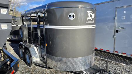 New 2025 CornPro 6.5X12 7K SB-12 6S LIVESTOCK TRAILER GRAY Stock / Stock Combo Trailer