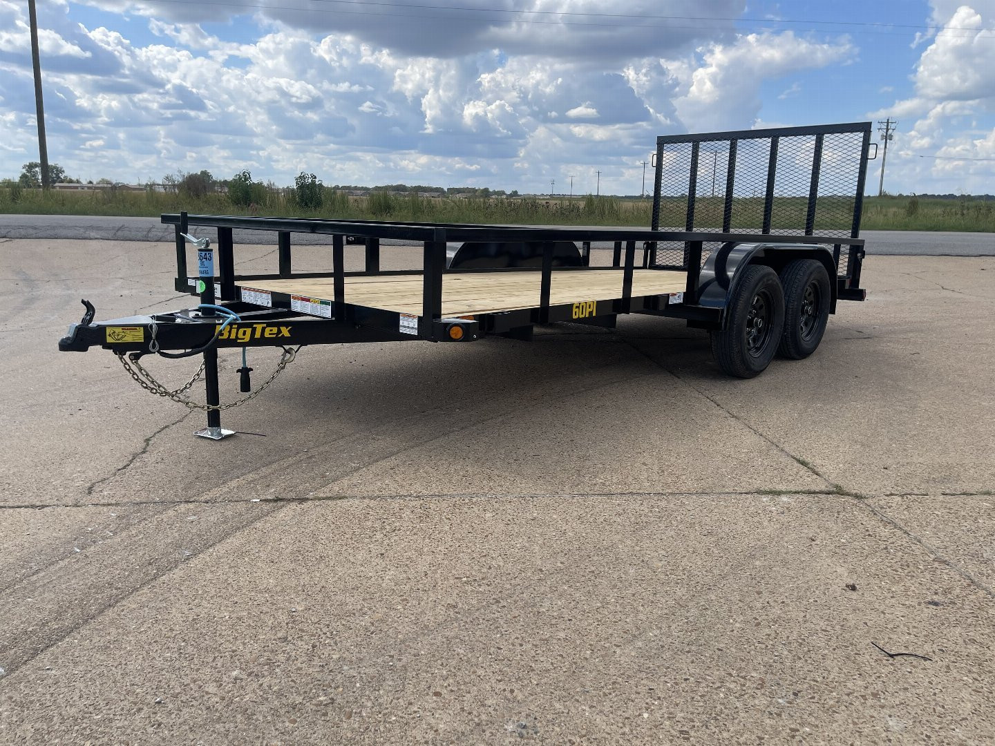 New 2025 Big Tex Trailers 60PI-16 77X16 (6K) TA 4'RG Utility Trailer