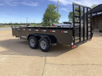 New 2025 Sure-Trac 82x16 Steel Sided Landscape (10K) Utility Trailer