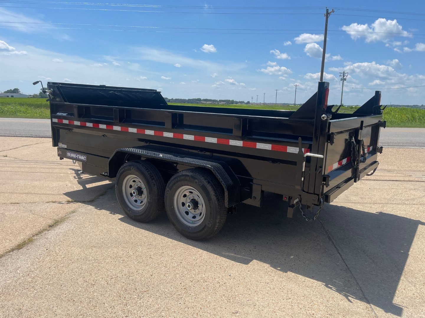 New 2025 Sure-Trac HD Low Profile Telescopic 82" x 14' (14K) Dump Trailer