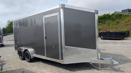 New 2026 Ideal Cargo 7.5 x 16 Evocore  Work Zone  V-Nose Cargo Trailer w/ Barn Doors