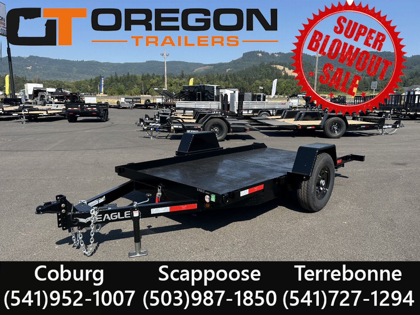 New 2026 EAGLE TRAILERS 6x12 Pan Tilt Equipment Trailer 7K GVWR