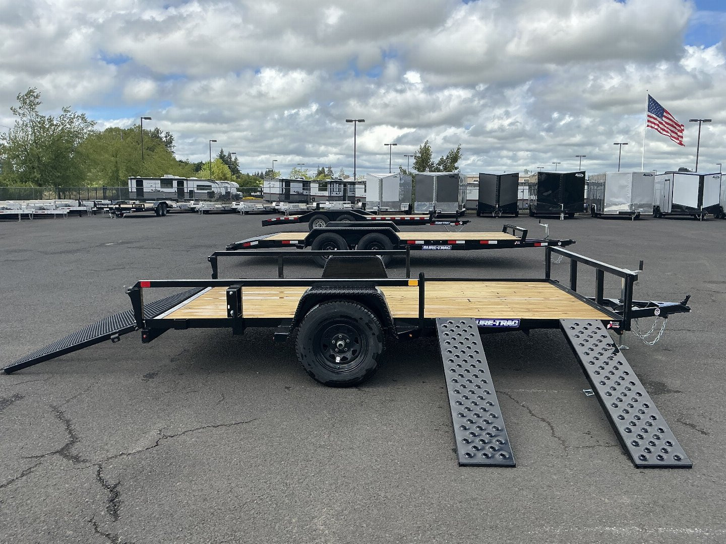 New 2025 Sure-Trac 7x12 Steel Utility ATV 3K GVWR