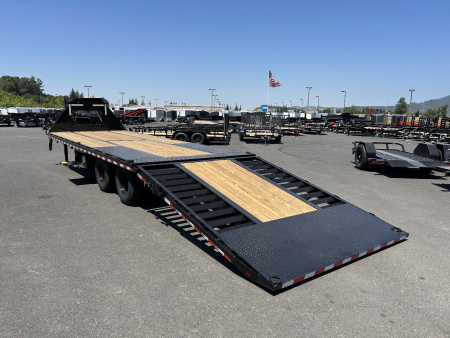 New 2025 Sure-Trac 8.5x32 Gooseneck Deckover Trailer w/ Hyd. Beavertail 25.9K GVWR