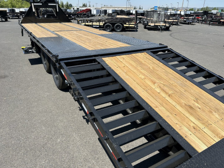 New 2025 Sure-Trac 8.5x32 Gooseneck Deckover Trailer w/ Hyd. Beavertail 25.9K GVWR