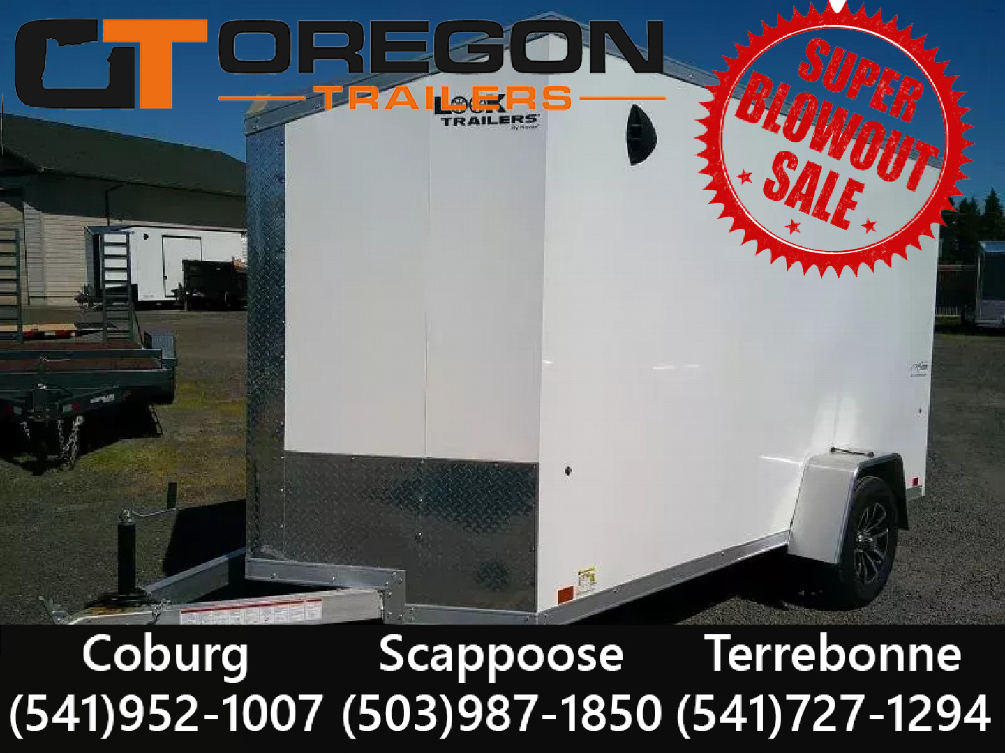 New 6X12 Single Axle 3K Enclosed Cargo Trailer