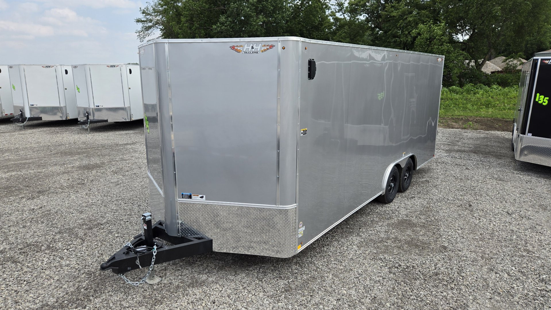 New 2025 H&H 8.5x20 HH Series Flat Top V-Nose Enclosed Trailer