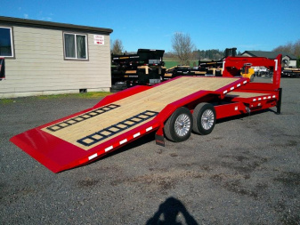 New 2025 MIDSOTA 8.5x24 Split Tilt Gooseneck Equipment Trailer 18.4K GVWR