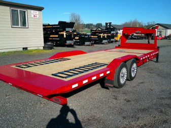 New 2025 MIDSOTA 8.5x24 Split Tilt Gooseneck Equipment Trailer 18.4K GVWR