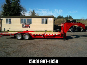 New 2025 MIDSOTA 8.5x24 Split Tilt Gooseneck Equipment Trailer 18.4K GVWR