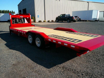 New 2025 MIDSOTA 8.5x24 Split Tilt Gooseneck Equipment Trailer 18.4K GVWR