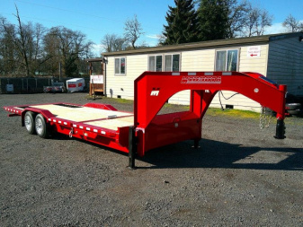 New 2025 MIDSOTA 8.5x24 Split Tilt Gooseneck Equipment Trailer 18.4K GVWR