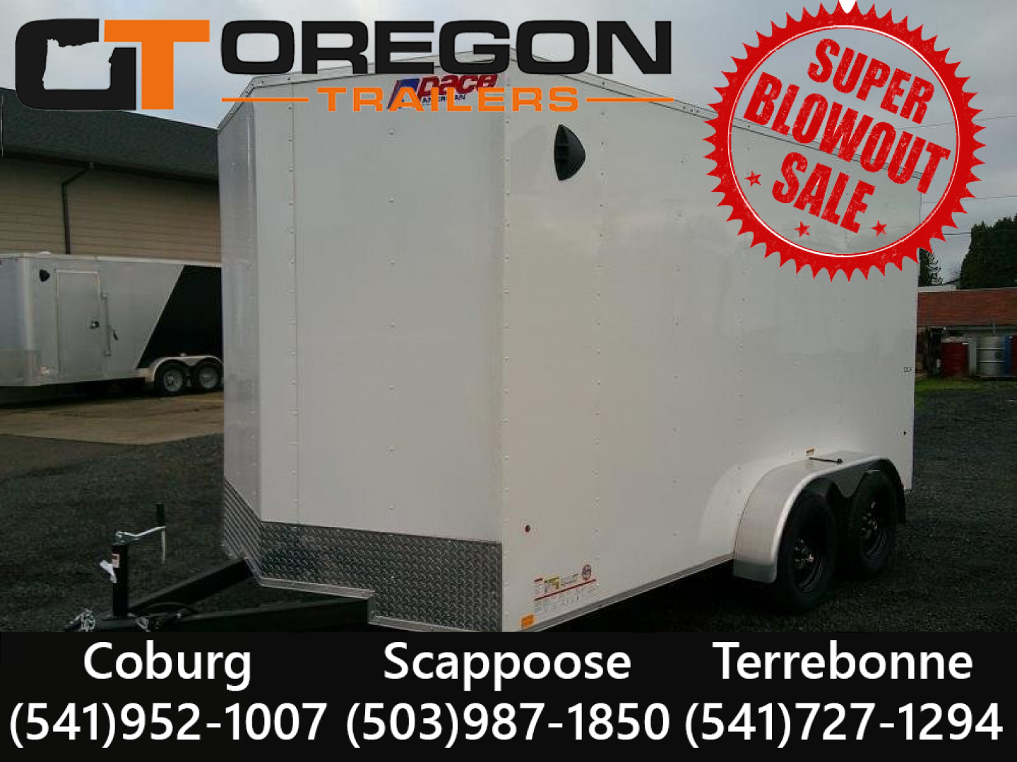 New 7x14 Tandem Axle 7K Enclosed Cargo Trailer